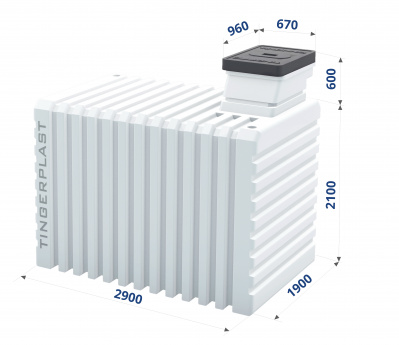 Пластиковый бесшовный погреб Tingard OPTIMUM XL (Т3000)