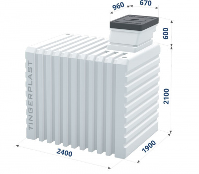 Пластиковый бесшовный погреб Tingard OPTIMUM L (Т2500)